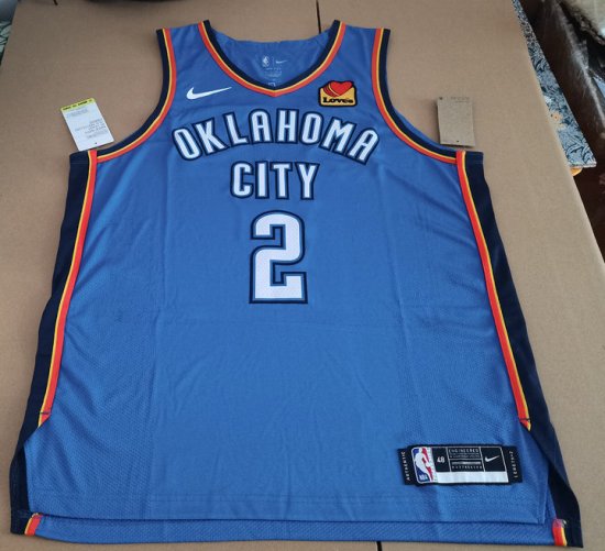 Oklahoma City Thunder Shai Gilgeous-Alexander 2 OKC Jersey Blue